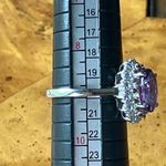 Rose de France Amethyst Red Garnet Sterling Silver Cocktail Ring Size 9 Purple Photo 6