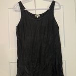 Eileen Fisher  100% Irish‎ Linen bustle hem Dress Sleeveless Black Petite Size PL Photo 6