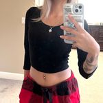 Forever 21 Black Long Sleeve Crop Top Photo 0