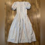 Reformation  Coucou Linen Dress in Hanna Blue White Floral Size 6 100% Linen Photo 8