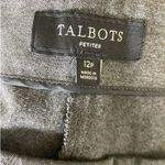 Talbots  Women Pants 12P Smokey Gray Skinny Leg‎ Side Zip Stretch Comfy Workwear Photo 1