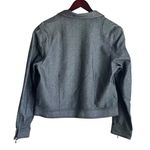 Liz Claiborne Women Jean Jacket L Black Herringbone Substantial Western Cowgirl Photo 2