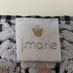 J. Marie Gingham Embroidered Dress Black Photo 4