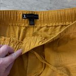 Jules & Leopold  women large Yellow Drawstring crop pocket Joggers wide leg pant Photo 3