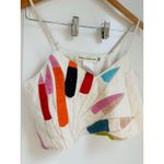 Mara Hoffman  Embroidered Cropped Cami‎ Ivory XS Beach Vacation Michelle Obama Photo 4