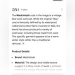 Vintage Mackintosh Women's Elegant Periwinkle Blue Wool Winter Coat | 14P Photo 11