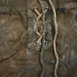 Chaser Women's Biker Tie-Dye Lace-Up Shorts Green Size M Photo 1