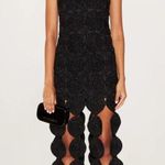 NEW Simon Miller Dress Beep Beep Fringe Black Crochet Halter Maxi Dress Size M Size M Photo 1