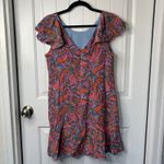 J.Crew  silk paisley floral ruffle flutter hem‎ dress size 8 boho spring summer Photo 1