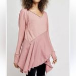 Free People  tunic oh bloom pink small dusty rose comin in hot shirt raw hem NEW Photo 7