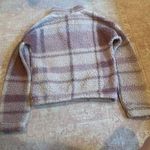 Reflex cropped Sherpa plaid pullover size M Pink Size M Photo 4