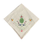 Vintage Hand Embroidered Handkerchief Floral Cotton Woman Photo 0