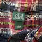 Wild Fable Red Black White Plaid Button-Down Long Sleeve Western Shirt Medium Photo 7