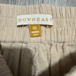 Downeast Boho Wide Leg Pants Embroidered Eyelet Beige Loose Fit Wide Leg XS Photo 6