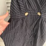 Dress Forum Elegant Navy Blue Striped Dress Photo 2
