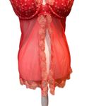 Victoria's Secret Vintage NWT  Angels Pink Lace Babydoll Thong Set 36C Small Photo 2