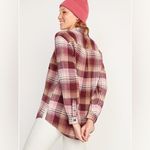Old Navy  Burgundy and Pink Plaid Shirt 100% Cotton Photo 1