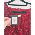 NWT Marina Red Sequin Long Sleeve Lace Party Dress 8 Christmas Holiday Event Photo 4