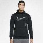 Nike Therma-Fit Pullover Hoodie Black Long Sleeve Pocket Unisex Swoosh Logo Sz S Photo 2