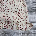 Unbranded Women's Sleeveless Sweetheart Heart Dress Cream Red S SM Small Ruffles Photo 8
