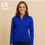 GAPFit Women’s Medium Full-Zip Deep Blue Activewear Jacket Athletic Photo 1