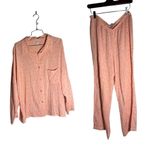 Eberjay Eberjey Viscose Peach Long Sleeve Pajama Set Large Photo 1