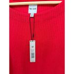 Nic+Zoe  Pop Red Rib Knit Long Sleeve Casual Shift Sweater Dress Size Medium NWT Photo 3