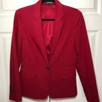 EXPRESS Red Blazer with Black Button Size 6 Photo 0
