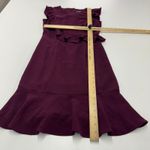 Adrianna Papell  Dress Womens Size 0 Plum Purple Ruffle Sheath Mini Photo 8