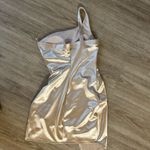Honey and Rosie  gold one shoulder mini dress Photo 2