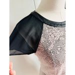 Rebecca Taylor  A line Dress Above KNee Size 2 Muted Floral print Leather Career Photo 7