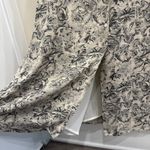 Valerie Stevens VTG 90s Silk Floral Midi Dress Button Front Beige Black Size 12P Photo 6