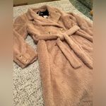 Free People Women’s Cuff It Faux Fur Teddy Long Coat Size L, Dusty Pink, NWT Photo 10