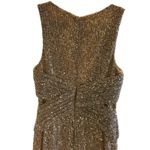 Mac Duggal Ieena 26598 Sequin Sheath Gown Champagne Nude Beige Size 2 NWT Gold Photo 2