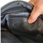 Botkier  Blue Denim & White Cross Stitch Crossbody Trigger Purse Photo 5