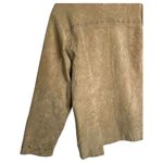 Cabela's Jacket Womens XL Leather Suede Western Laser Cut Full Zip Studded Brown Photo 10