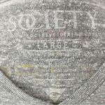 Society Live Free Yellow Pink Screenprint V Neck Tee Grey Large INV184 Photo 3