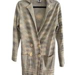 Missoni M Gold Metallic Striped Button Blazer Cardigan Sweater Women’s Size 8 Photo 0