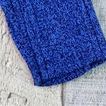 Reference Point Size Small V-Neck 1/2 Sleeve Ribbed Blue Sweater Vintage Photo 4