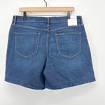 Nine West NEW NWT Gramercy Denim Jean Shorts 14/32 Button Detail Dark Wash Photo 4