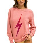 Aviator Nation Bolt Fade Crew Pullover Sweatshirt Petal Pink Purple Medium M Photo 1