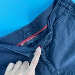 Prada Womens Navy Blue Cotton & Linen Ankle Zip Pull On Skimmer Shorts Size 38 Photo 1