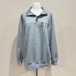 Grey Quilted Sweatshirt Green Plaid Elbow Patches Size XL Gray Photo 7