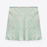 ZARA NWT Floral Satin Effect Skirt Photo 3