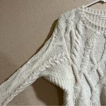 Anthropologie Sleeping on Snow | cream plush knit pullover sweater XSP Photo 3