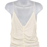 Free People  Lace Ruched Love Her Tank Top Cami Ivory White Gardenia Photo 8