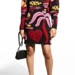 Farm Rio  Black Tropical Magic Multicolor Sweater Dress Size Small Photo 2