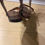 Free People  Torrence Leather Ankle Strap Brown and Purple Sandals size 38/7.5 Photo 6