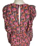 ZARA  Floral Ruched Ruffle Mini Dress Size S Photo 10