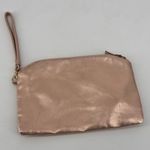 Lodis Rose Gold Metallic Leather Clutch Wristlet Cosmetic Makeup Bag Toiletries Gold Photo 12